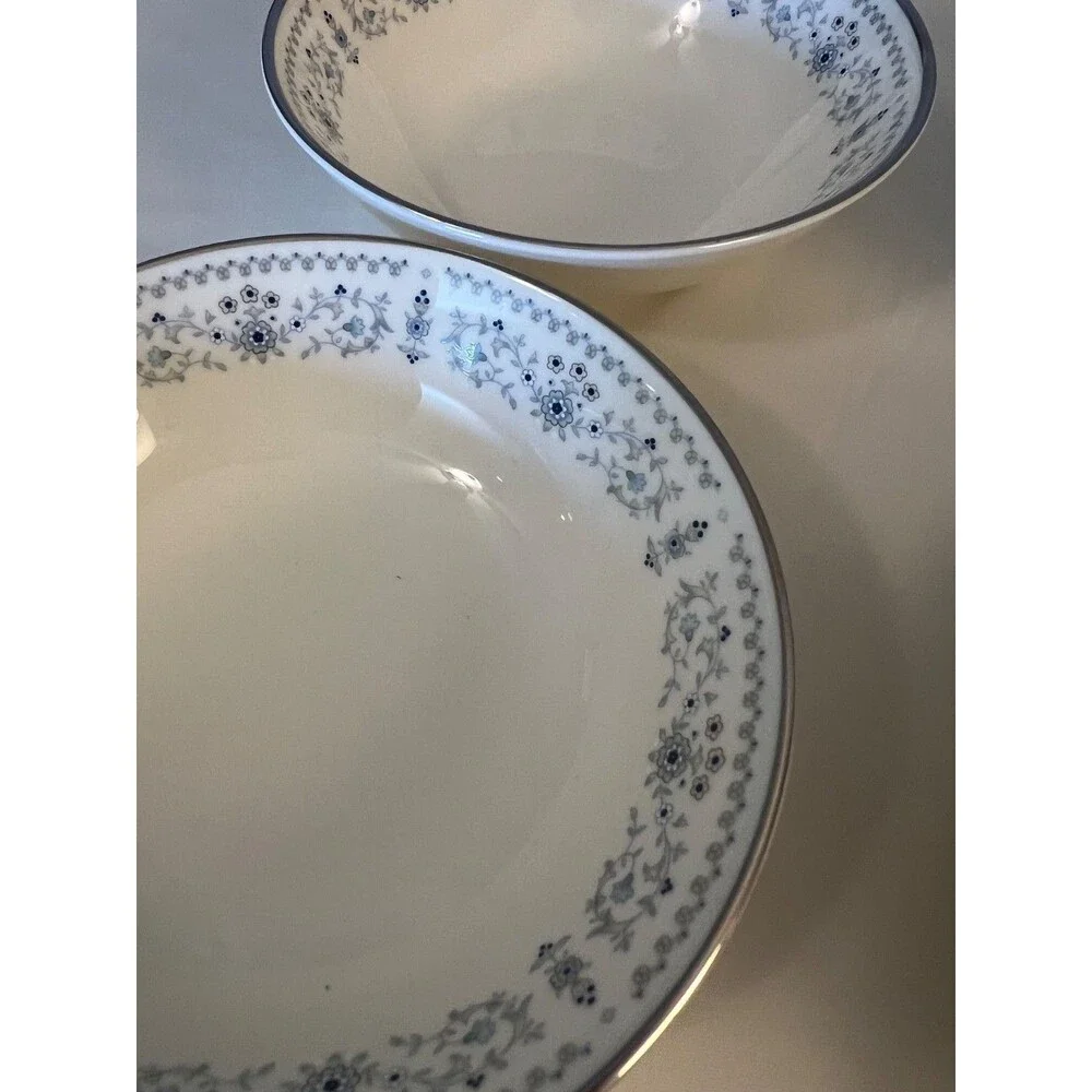 Vintage Minton Beaumaris Fruit/Dessert (Sauce) Bowls (8) Blue Floral 5 1/4